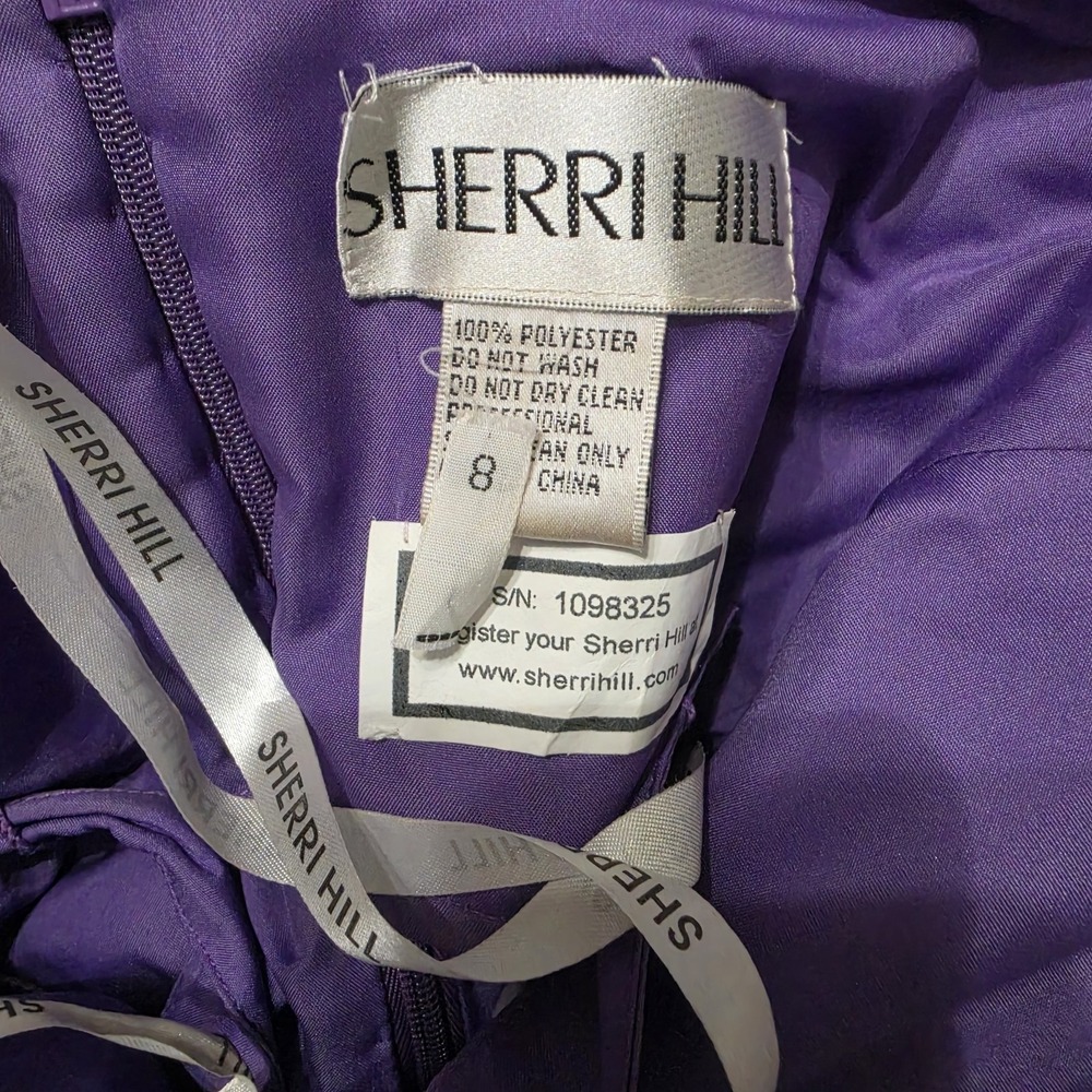 Sherri Hill Prom Cocktail Social Dress Size‎ 8 Jeweled Embellished Ruffles - Picture 12 of 16